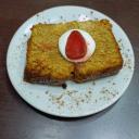 Porción de torta de zanahoria tradicional